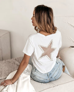 Star Studded Mesh T-shirts