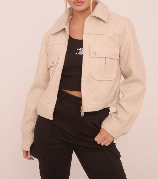 Dalia Wool Zipper Jackets