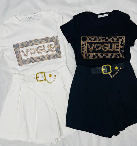 Vogue Leopard Slogan TShirt