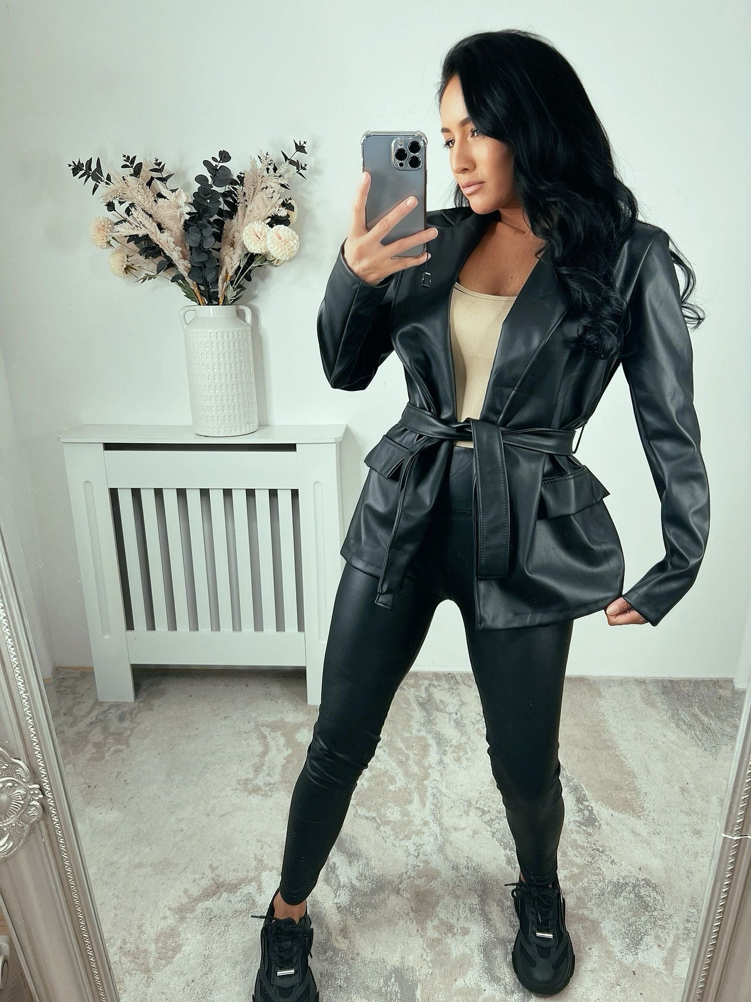 Terri Anna Pu Black Jacket