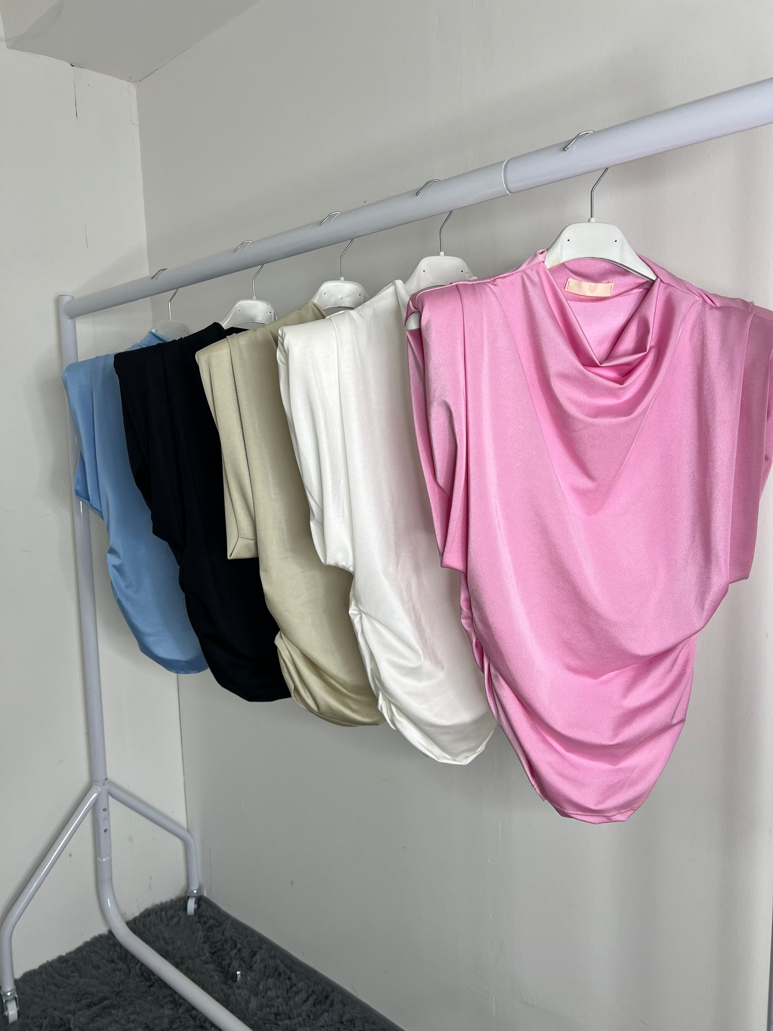 Sassy Satin Draped Tops