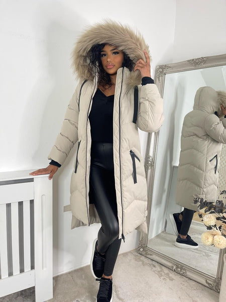 Vixen Fur Hooded Padded Coats