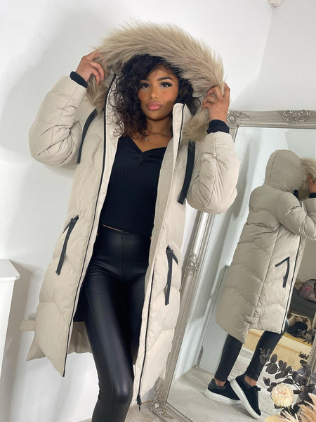 Vixen Fur Hooded Padded Coats