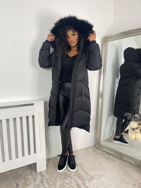 Vixen Fur Hooded Padded Coats