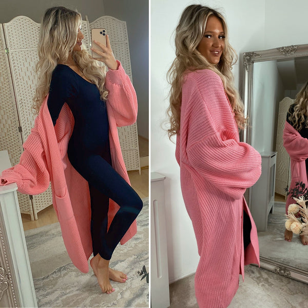 Ellie Oversized Knit Balloon Maxi Cardigan