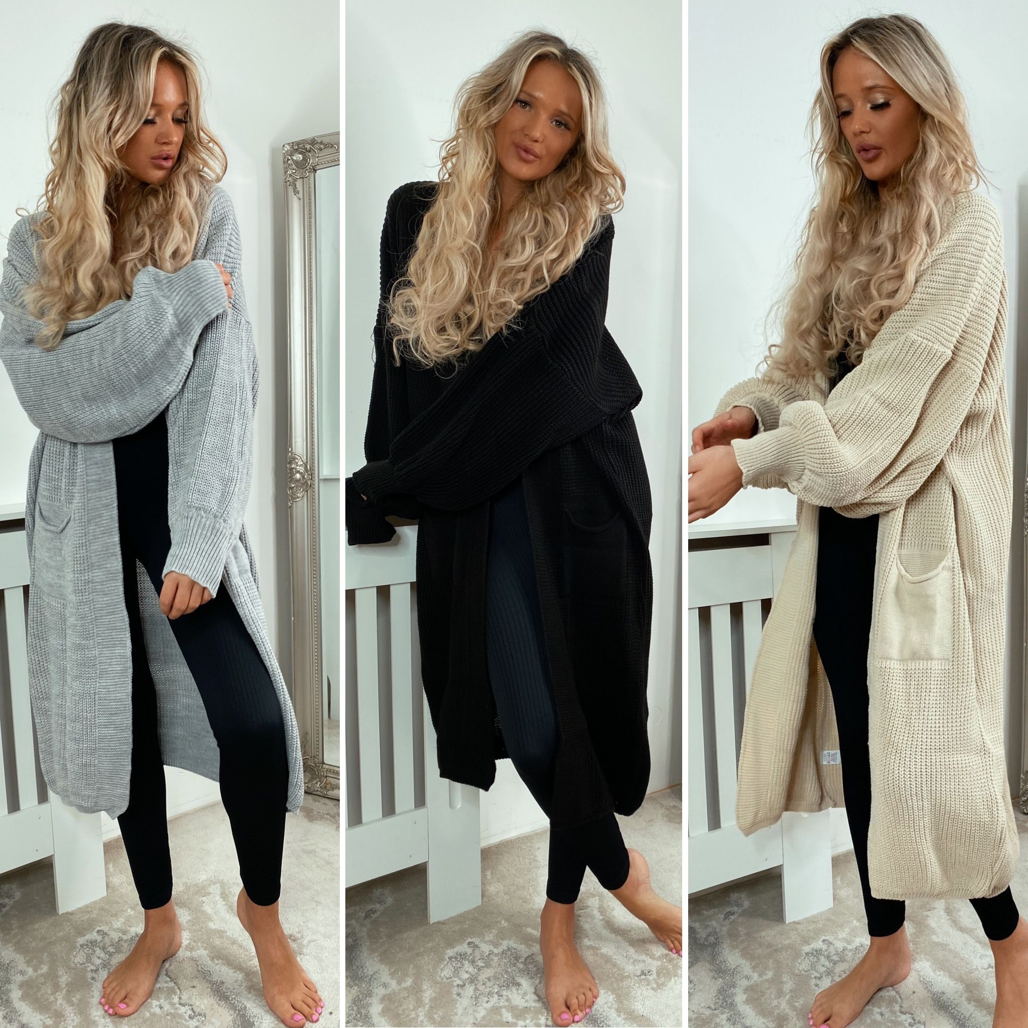 Ellie Oversized Knit Balloon Maxi Cardigan