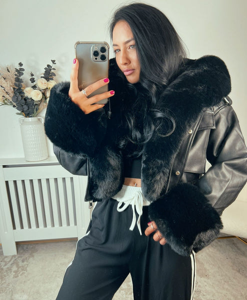 Evelyn Faux Fur Jacket