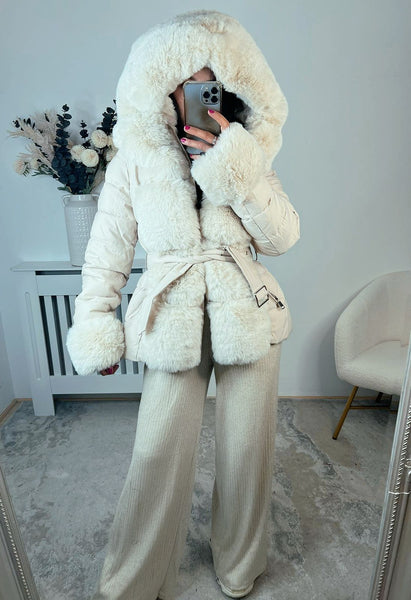 Alexa Faux Fur Panel Luxury Coats