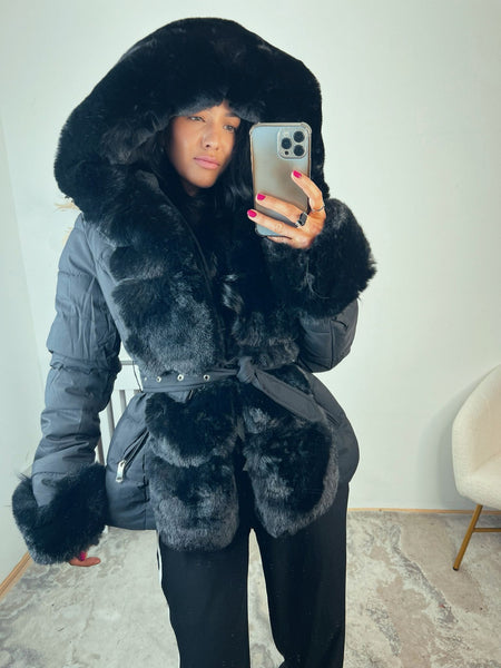 Alexa Faux Fur Panel Luxury Coats